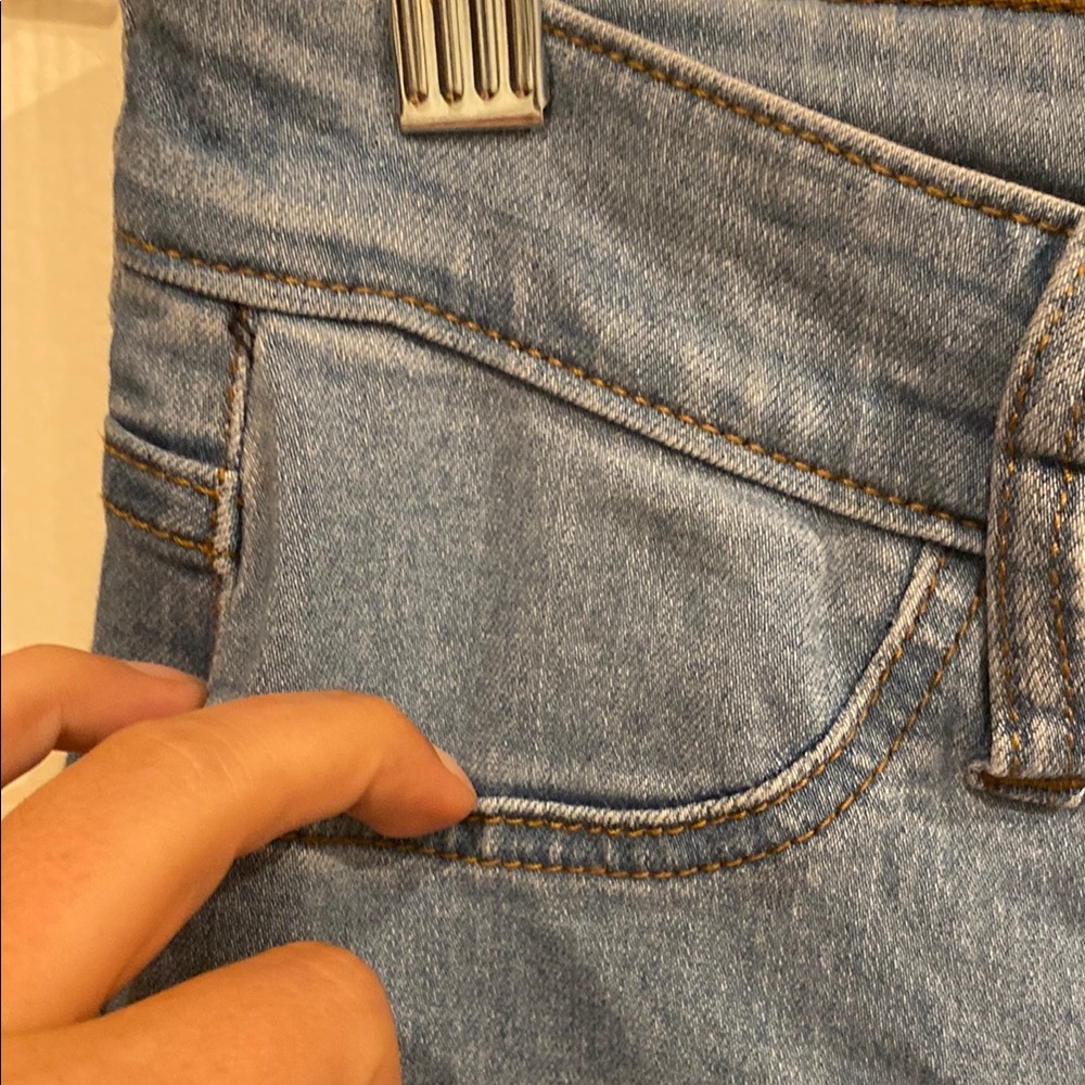 Fashion Nova High Rise Blue Jeans Slim Fit - Picture 5 of 9